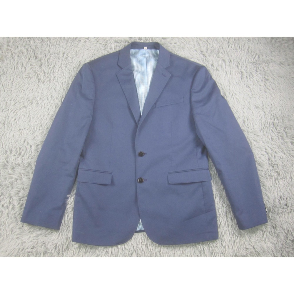 Express Photographer Blazer Mens 38 Short Navy Blue Fitted Sport‎ Coat Jacket